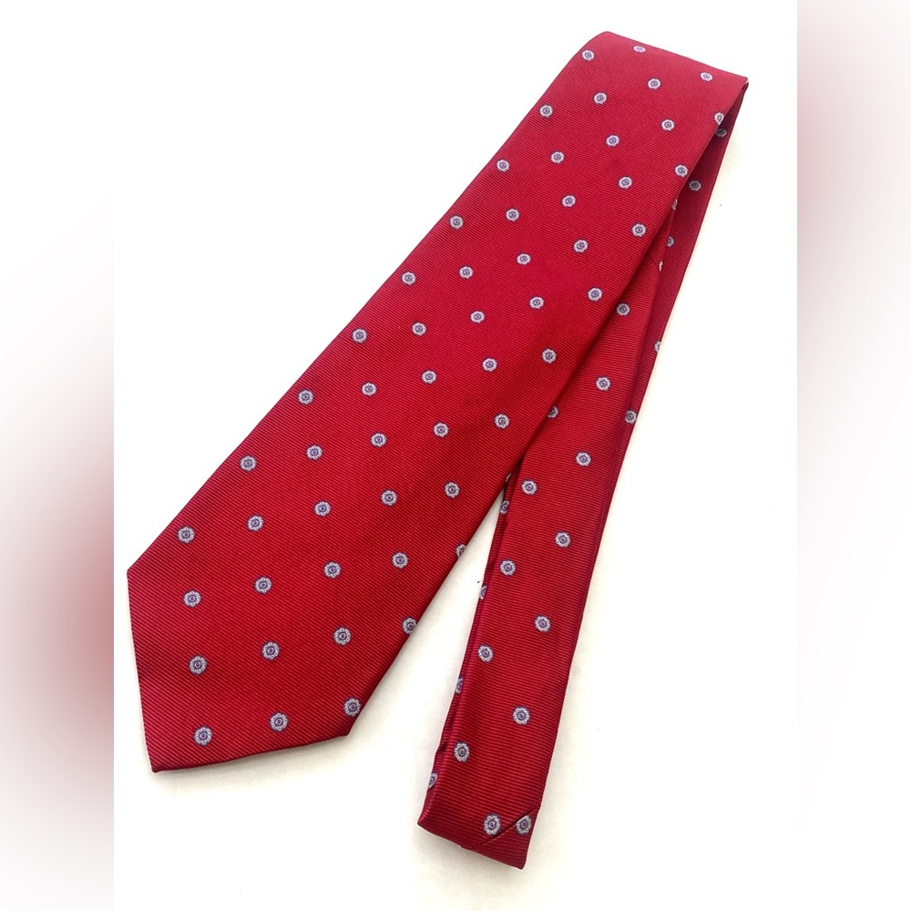 Brooks Brothers "346" Red/Floral Silk Necktie